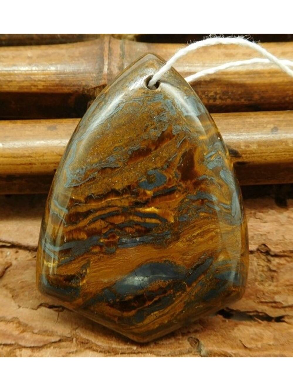 Huge Iron Tiger Eye Pendant Bead